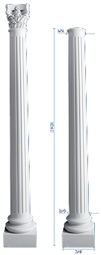 decorative plaster column