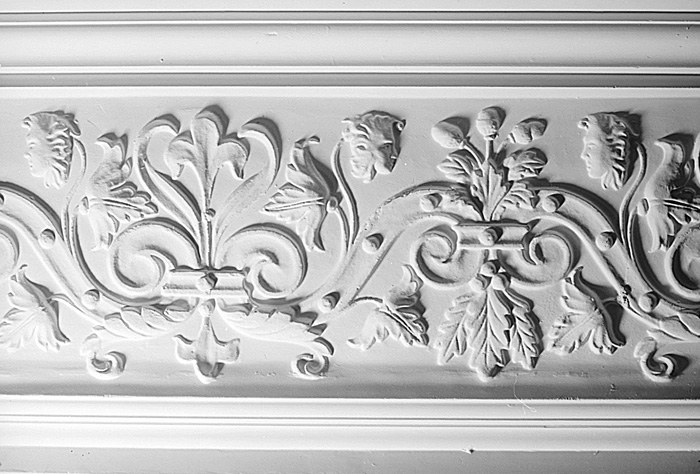 Large Victorian Decorative Plaster Cornice with Leaf Enrichments and Egg &  Dart